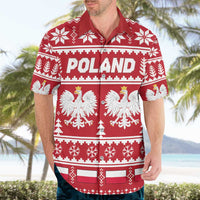 Poland Christmas Hawaiian Shirt Emblem With Flag Style - Wonder Print Shop