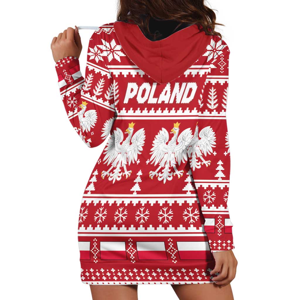 Poland Christmas Hoodie Dress Emblem With Flag Style - Wonder Print Shop