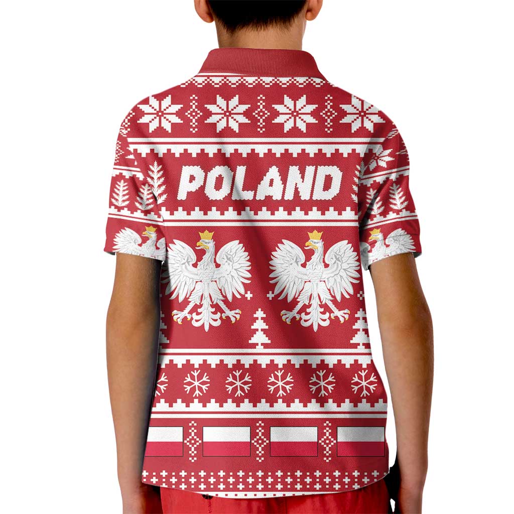 Poland Christmas Kid Polo Shirt Emblem With Flag Style - Wonder Print Shop