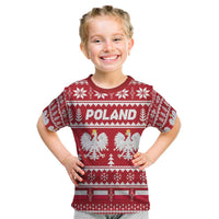 Poland Christmas Kid T Shirt Emblem With Flag Style - Wonder Print Shop