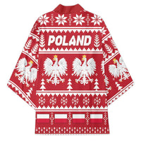 Poland Christmas Kimono Emblem With Flag Style - Wonder Print Shop