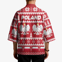 Poland Christmas Kimono Emblem With Flag Style - Wonder Print Shop