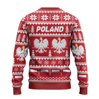 Poland Christmas Ugly Christmas Sweater Emblem With Flag Style - Wonder Print Shop