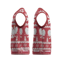 Poland Christmas Knitted V-Neck Vest Emblem With Flag Style - Wonder Print Shop
