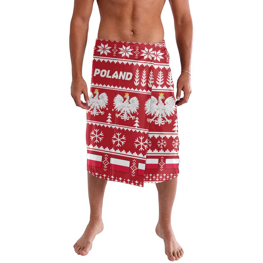 Poland Christmas Lavalava Emblem With Flag Style - Wonder Print Shop