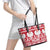 Poland Christmas Leather Tote Bag Emblem With Flag Style - Wonder Print Shop