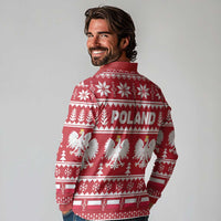 Poland Christmas Long Sleeve Polo Shirt Emblem With Flag Style - Wonder Print Shop