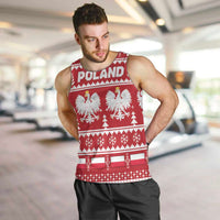 Poland Christmas Men Tank Top Emblem With Flag Style - Wonder Print Shop