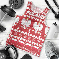 Poland Christmas Men Tank Top Emblem With Flag Style - Wonder Print Shop