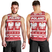 Poland Christmas Men Tank Top Emblem With Flag Style - Wonder Print Shop
