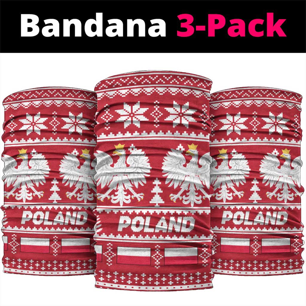 Poland Christmas Neck Gaiter Emblem With Flag Style LT19