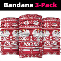 Poland Christmas Neck Gaiter Emblem With Flag Style LT19