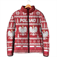 Poland Christmas Padded Jacket Emblem With Flag Style - Wonder Print Shop