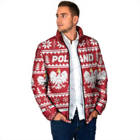 Poland Christmas Padded Jacket Emblem With Flag Style - Wonder Print Shop
