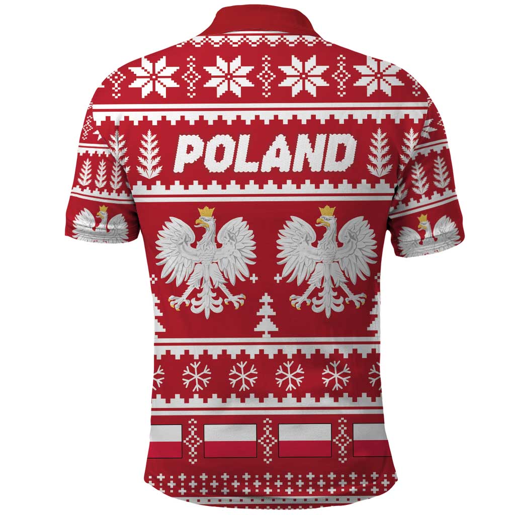 Poland Christmas Polo Shirt Emblem With Flag Style - Wonder Print Shop
