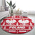 Poland Christmas Round Carpet Emblem With Flag Style - Wonder Print Shop