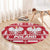Poland Christmas Round Carpet Emblem With Flag Style - Wonder Print Shop