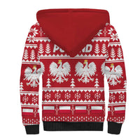 Poland Christmas Sherpa Hoodie Emblem With Flag Style - Wonder Print Shop