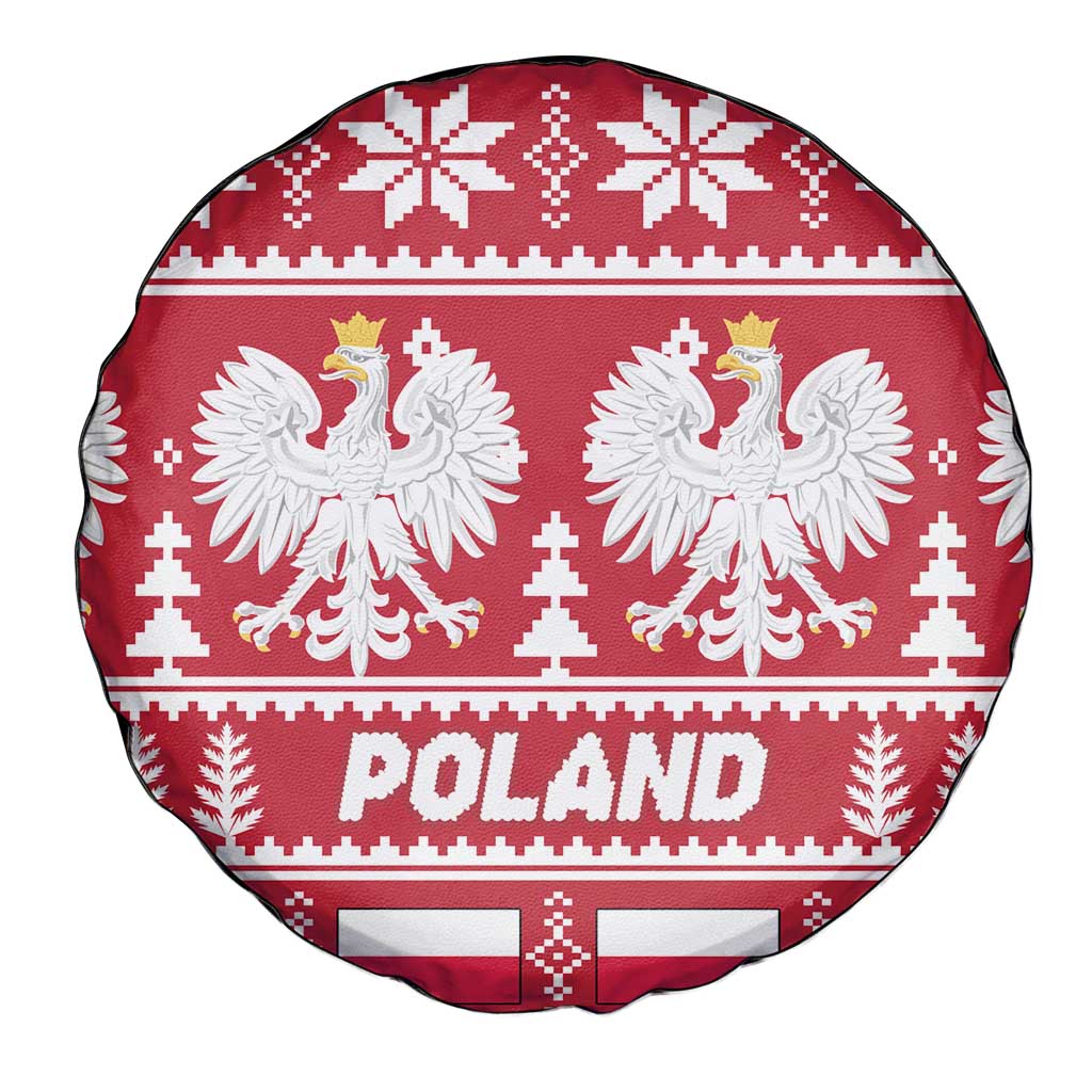 Poland Christmas Spare Tire Cover Emblem With Flag Style - Wonder Print Shop