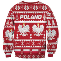 Poland Christmas Sweatshirt Emblem With Flag Style - Wonder Print Shop