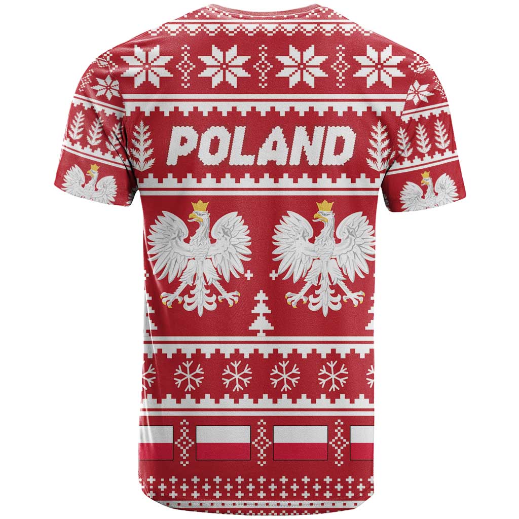 Poland Christmas T Shirt Emblem With Flag Style - Wonder Print Shop