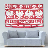 Poland Christmas Tapestry Emblem With Flag Style - Wonder Print Shop