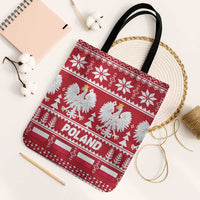 Poland Christmas Tote Bag Emblem With Flag Style - Wonder Print Shop