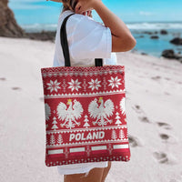 Poland Christmas Tote Bag Emblem With Flag Style - Wonder Print Shop