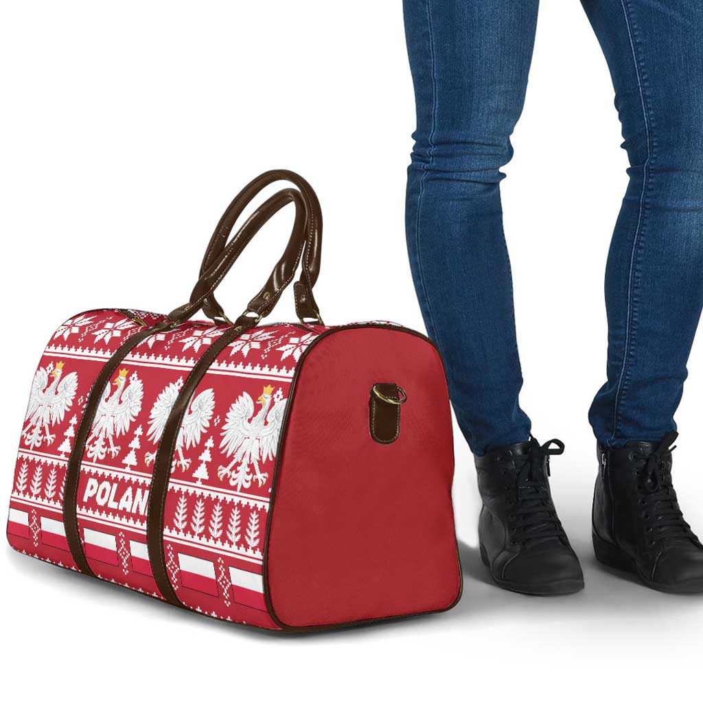 Poland Christmas Travel Bag Emblem With Flag Style - Wonder Print Shop