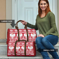 Poland Christmas Travel Bag Emblem With Flag Style - Wonder Print Shop