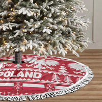 Poland Christmas Tree Skirt Emblem With Flag Style - Wonder Print Shop