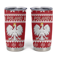 Poland Christmas Tumbler Cup Emblem With Flag Style - Wonder Print Shop