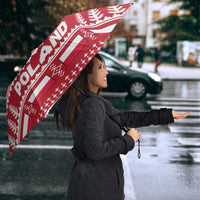 Poland Christmas Umbrella Emblem With Flag Style - Wonder Print Shop