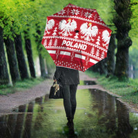 Poland Christmas Umbrella Emblem With Flag Style - Wonder Print Shop