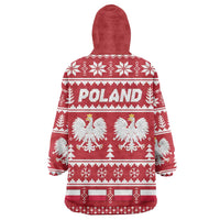 Poland Christmas Wearable Blanket Hoodie Emblem With Flag Style - Wonder Print Shop