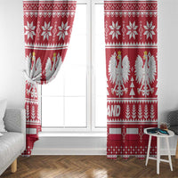 Poland Christmas Window Curtain Emblem With Flag Style - Wonder Print Shop