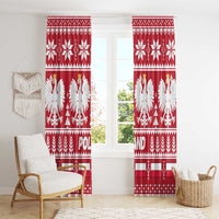 Poland Christmas Window Curtain Emblem With Flag Style - Wonder Print Shop