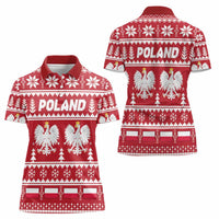 Poland Christmas Women Polo Shirt Emblem With Flag Style - Wonder Print Shop
