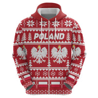 Poland Christmas Zip Hoodie Emblem With Flag Style - Wonder Print Shop