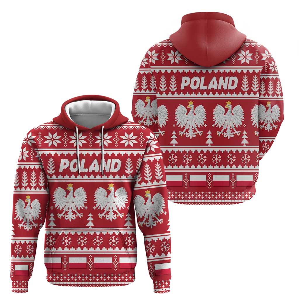 Poland Christmas Zip Hoodie Emblem With Flag Style - Wonder Print Shop