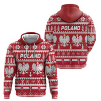 Poland Christmas Zip Hoodie Emblem With Flag Style - Wonder Print Shop