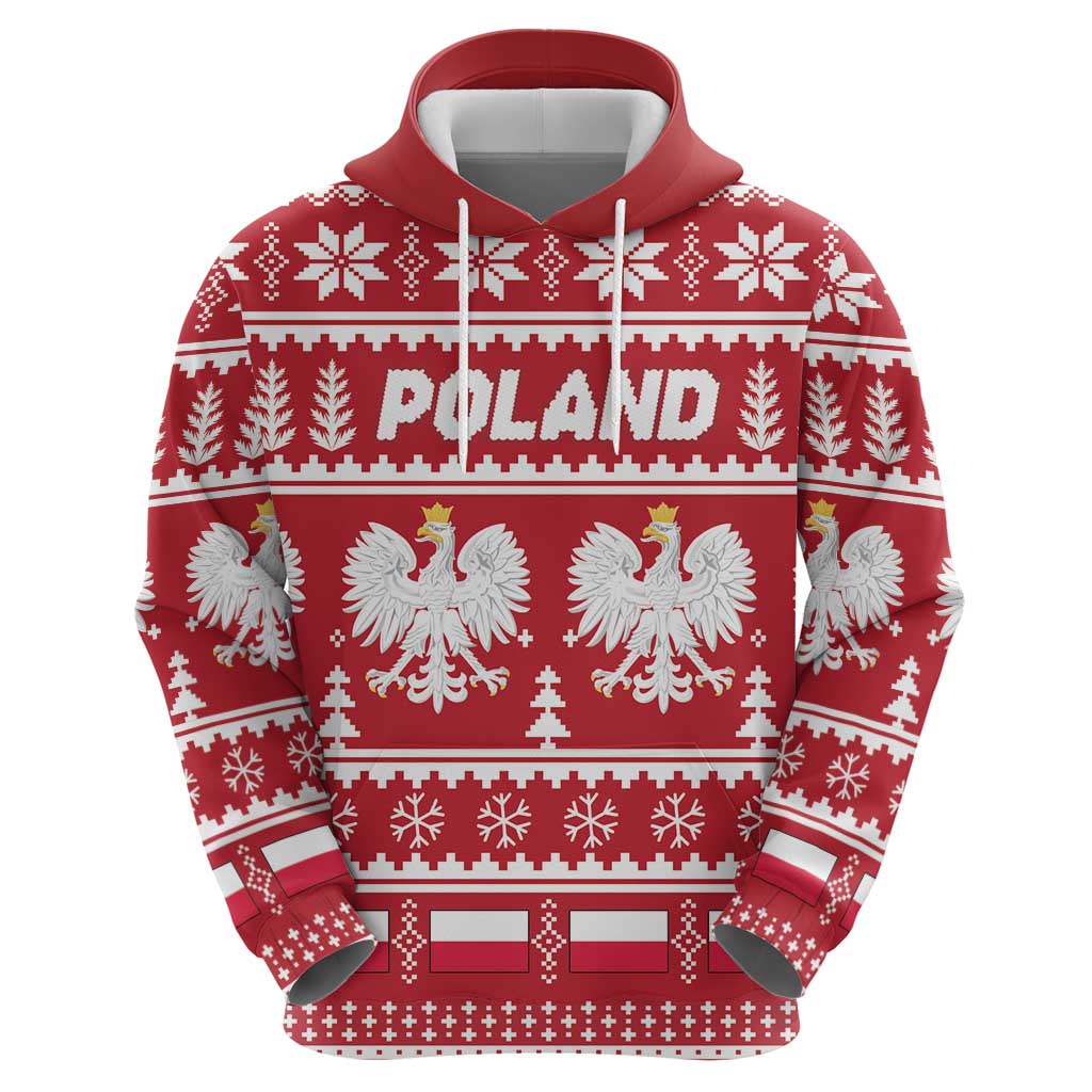Poland Christmas Zip Hoodie Emblem With Flag Style - Wonder Print Shop