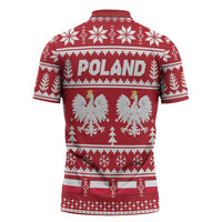 Poland Christmas Zipper Polo Shirt Emblem With Flag Style - Wonder Print Shop