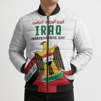 Iraq Independence Day Bomber Puffer Jacket Coat Of Arms With Flag Style
