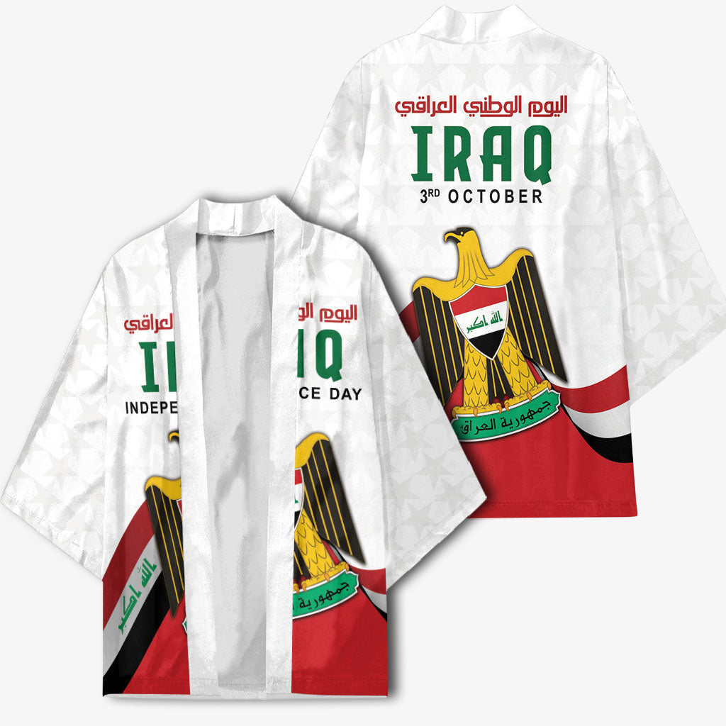 Iraq Independence Day Kimono Coat Of Arms With Flag Style