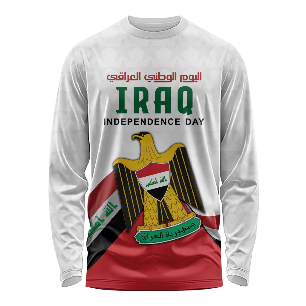 Iraq Independence Day Long Sleeve Shirt Coat Of Arms With Flag Style
