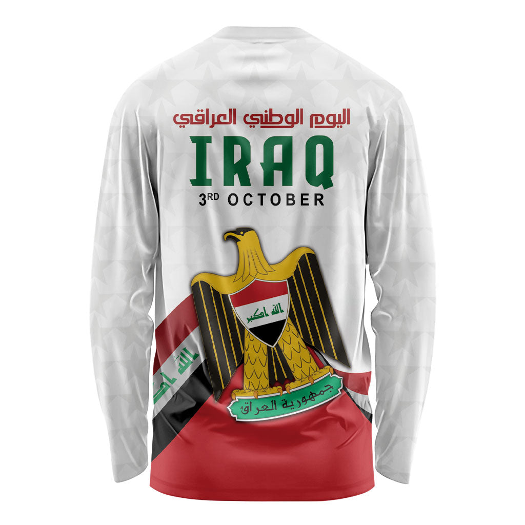 Iraq Independence Day Long Sleeve Shirt Coat Of Arms With Flag Style
