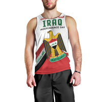 Iraq Independence Day Men Tank Top Coat Of Arms With Flag Style