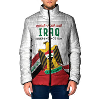 Iraq Independence Day Padded Jacket Coat Of Arms With Flag Style