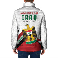 Iraq Independence Day Padded Jacket Coat Of Arms With Flag Style